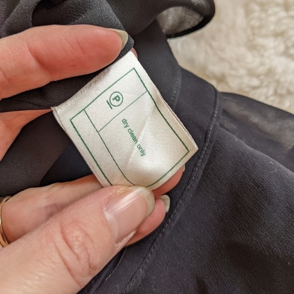 Vintage LAURA ASHLEY silk crochet lace maxi black dress 6 small - Picture 8 of 11